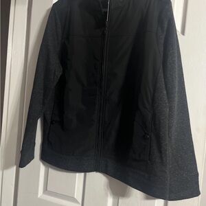 APT.9 Mixed Media Mockneck FZ Knit  Jacket L Mens